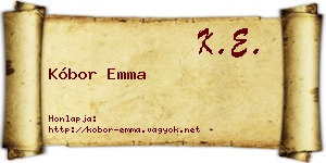 Kóbor Emma névjegykártya