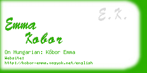 emma kobor business card