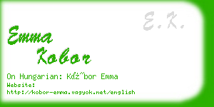 emma kobor business card